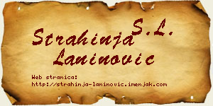 Strahinja Laninović vizit kartica